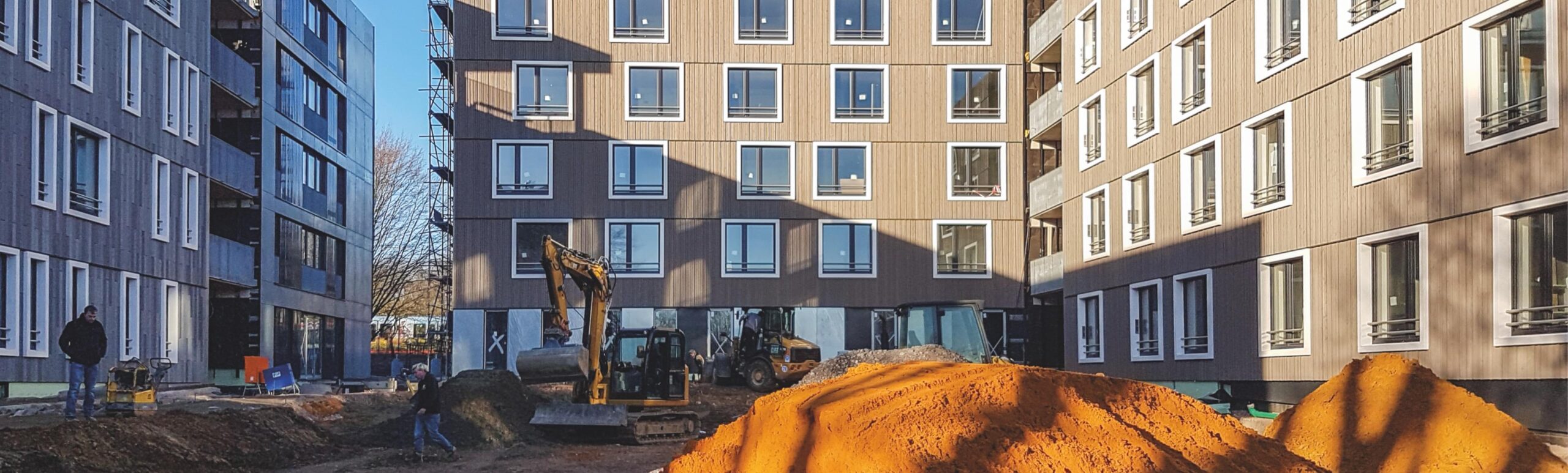 Foto eines Innenhofs in der Laerheidestraße in Bochum, Modellvorhaben Nachhaltiges Bauen
